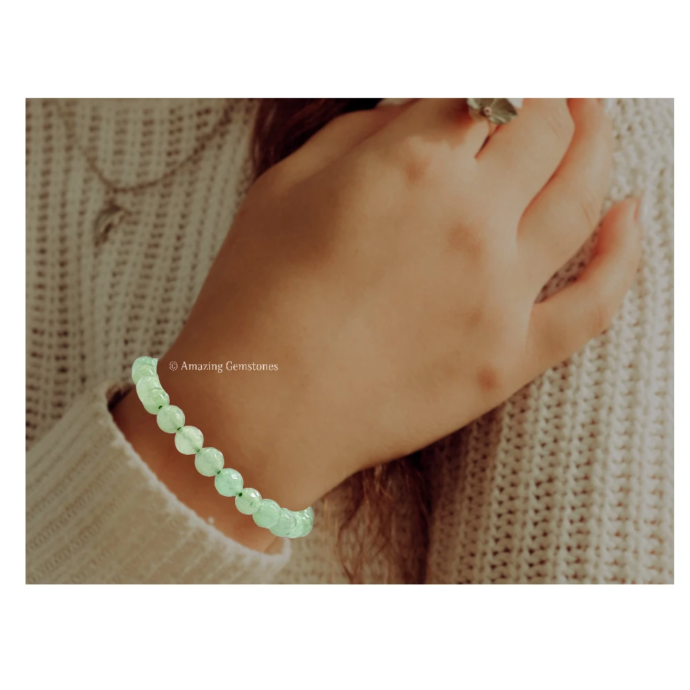 Green Aventurine Bracelet (Faceted-Stretchable)