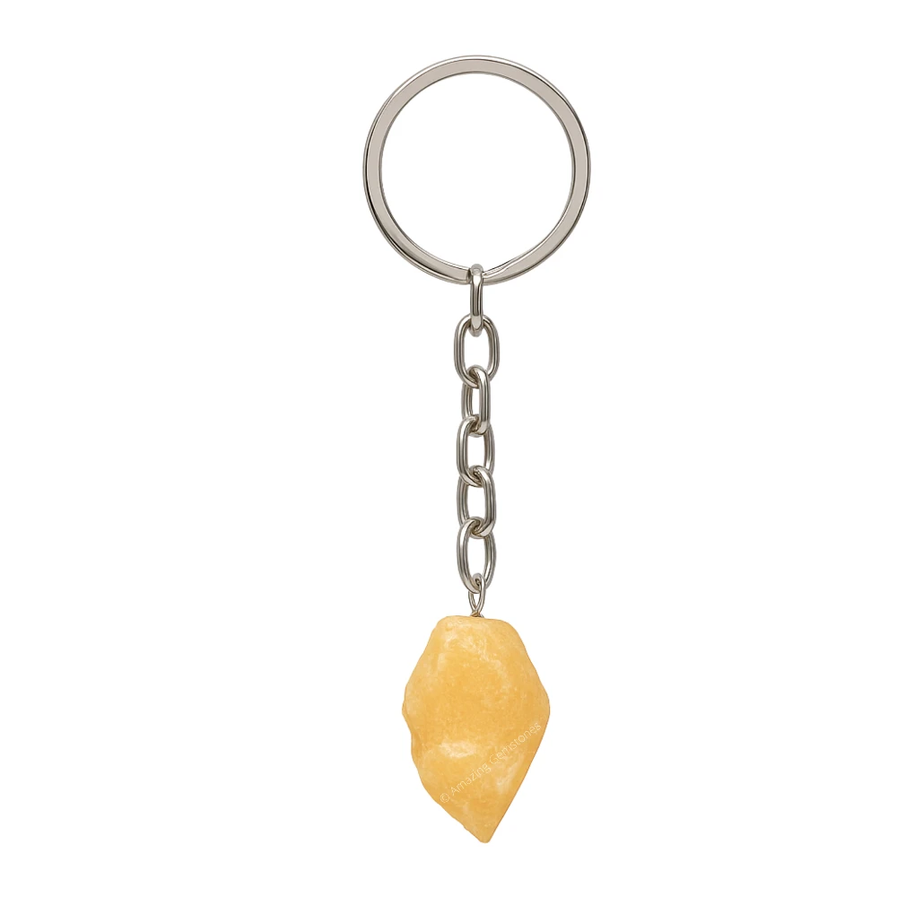 Yellow Aventurine Keychain Keys Holder (Raw)