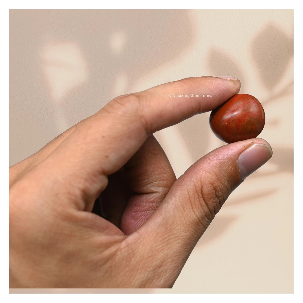 Tumbled Red Jasper Crystals Stones (1 oz)