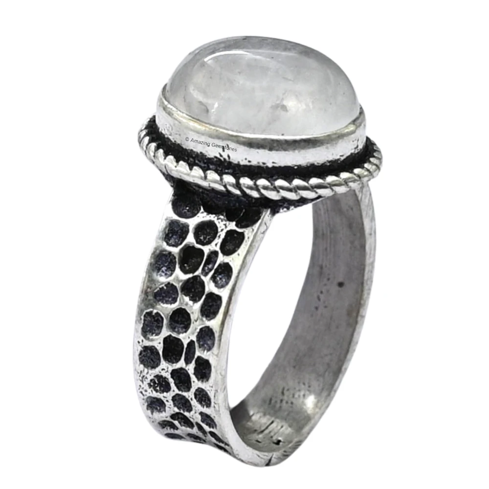 Clear Quartz Crystal Ring (Silver)