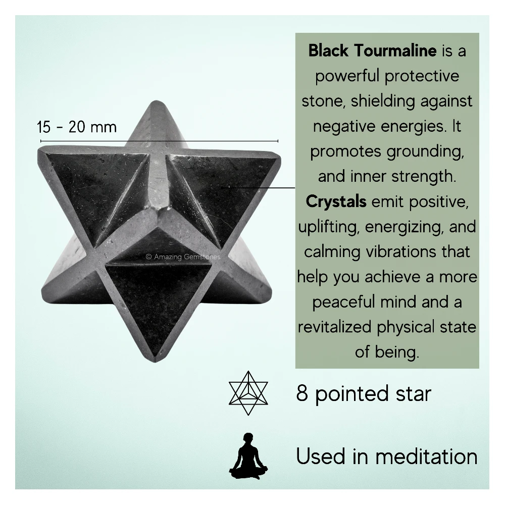 Black Tourmaline Merkaba (15-20mm)