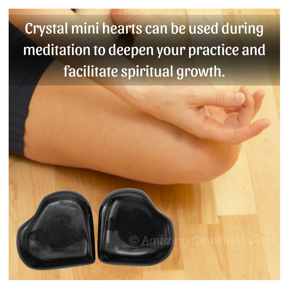 Black Obsidian Heart (Pack of 2)