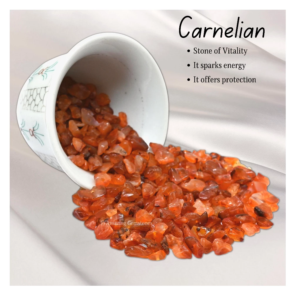 Carnelian Chips - Pre Drilled