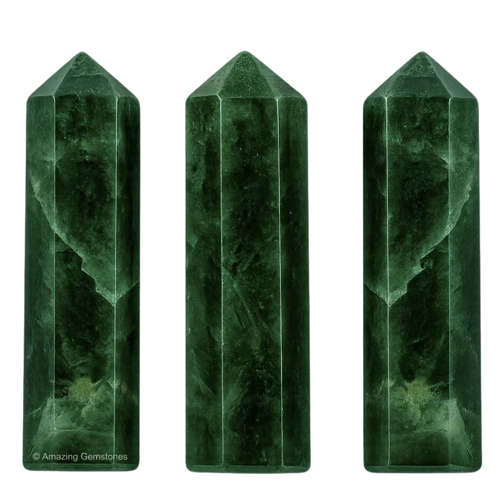Chrome Diopside Pencil Points (Set of 3)