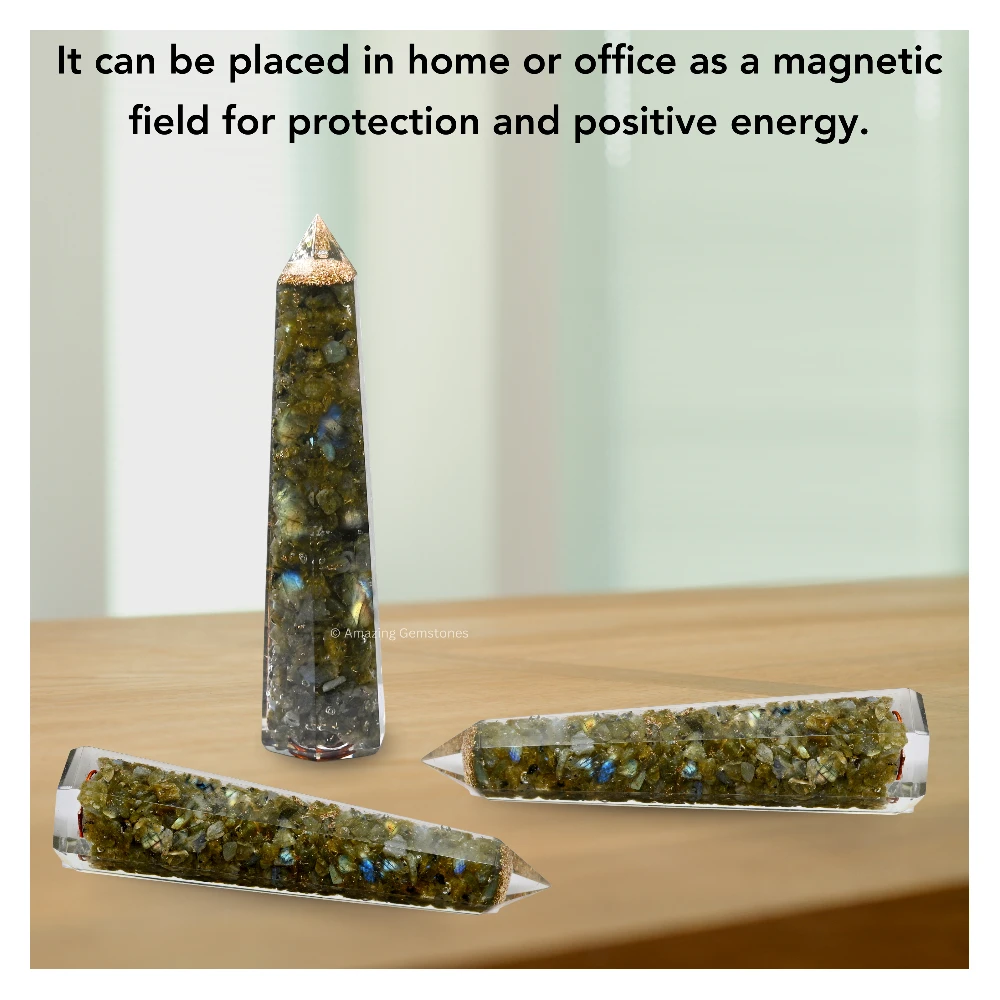 Labradorite Orgone Tower (4.5 Inch)
