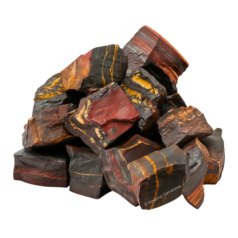 Iron Tiger Eye Raw Crystals (1 LB)