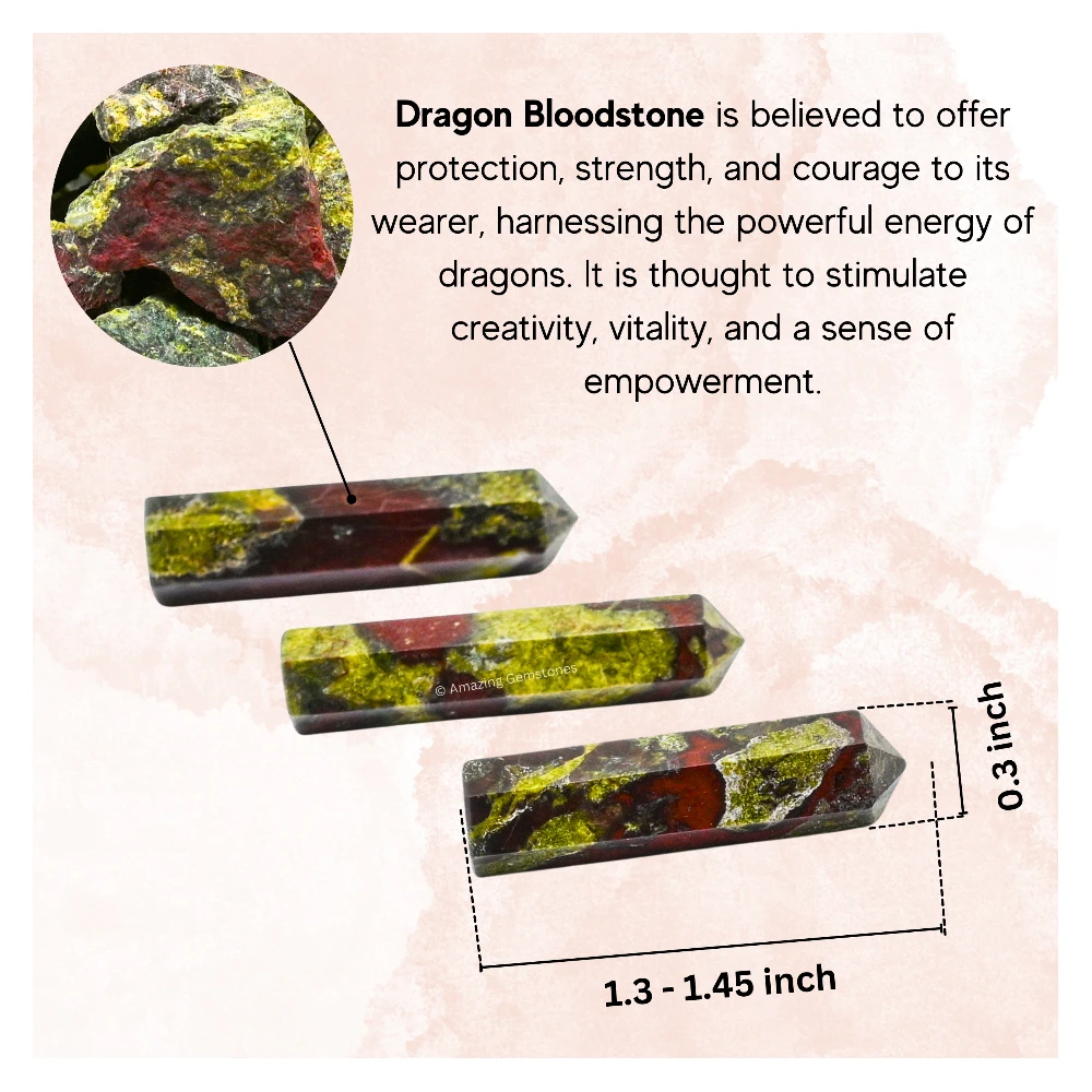 Dragon Bloodstone Pencil Points (Set of 3)