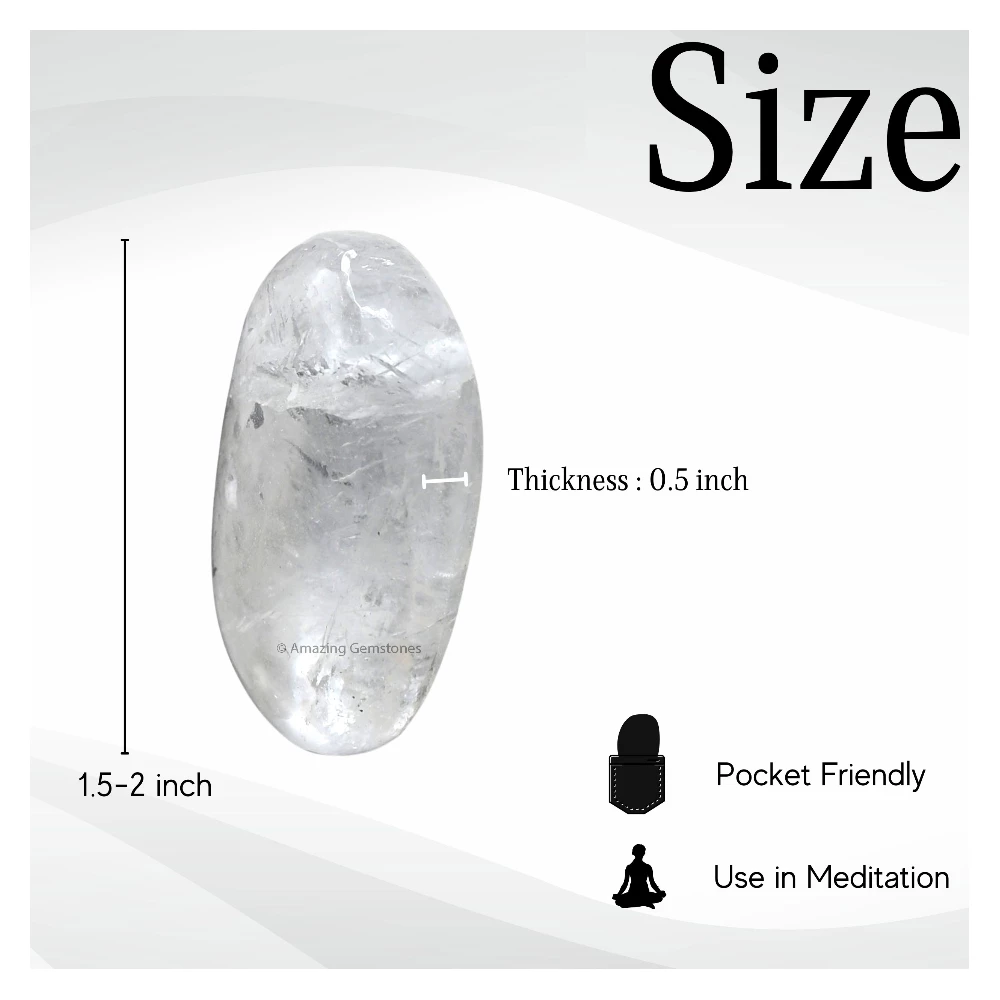 Clear Quartz Palm Stone