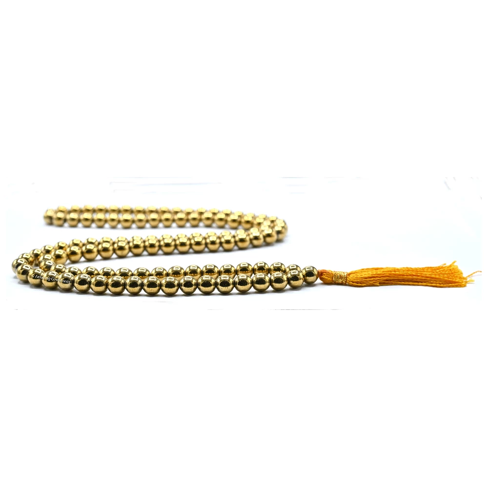 Golden Hematite Mala (Without Knot)