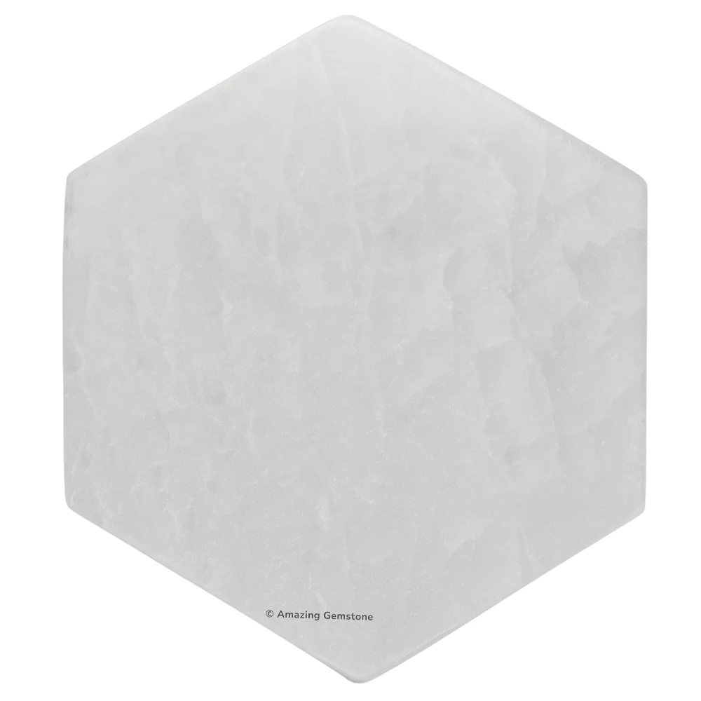 Selenite Charging Plate - Hexagon (4 Inch)
