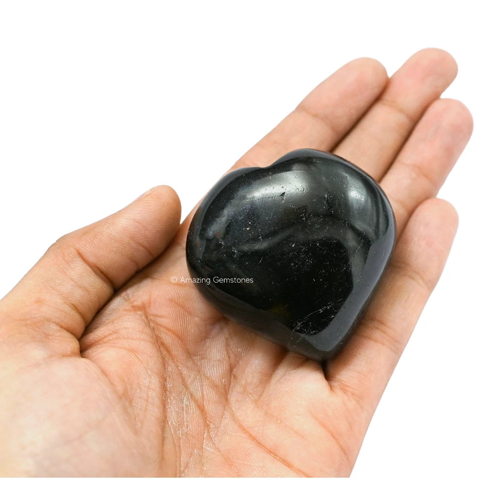 Natural Black Tourmaline Heart