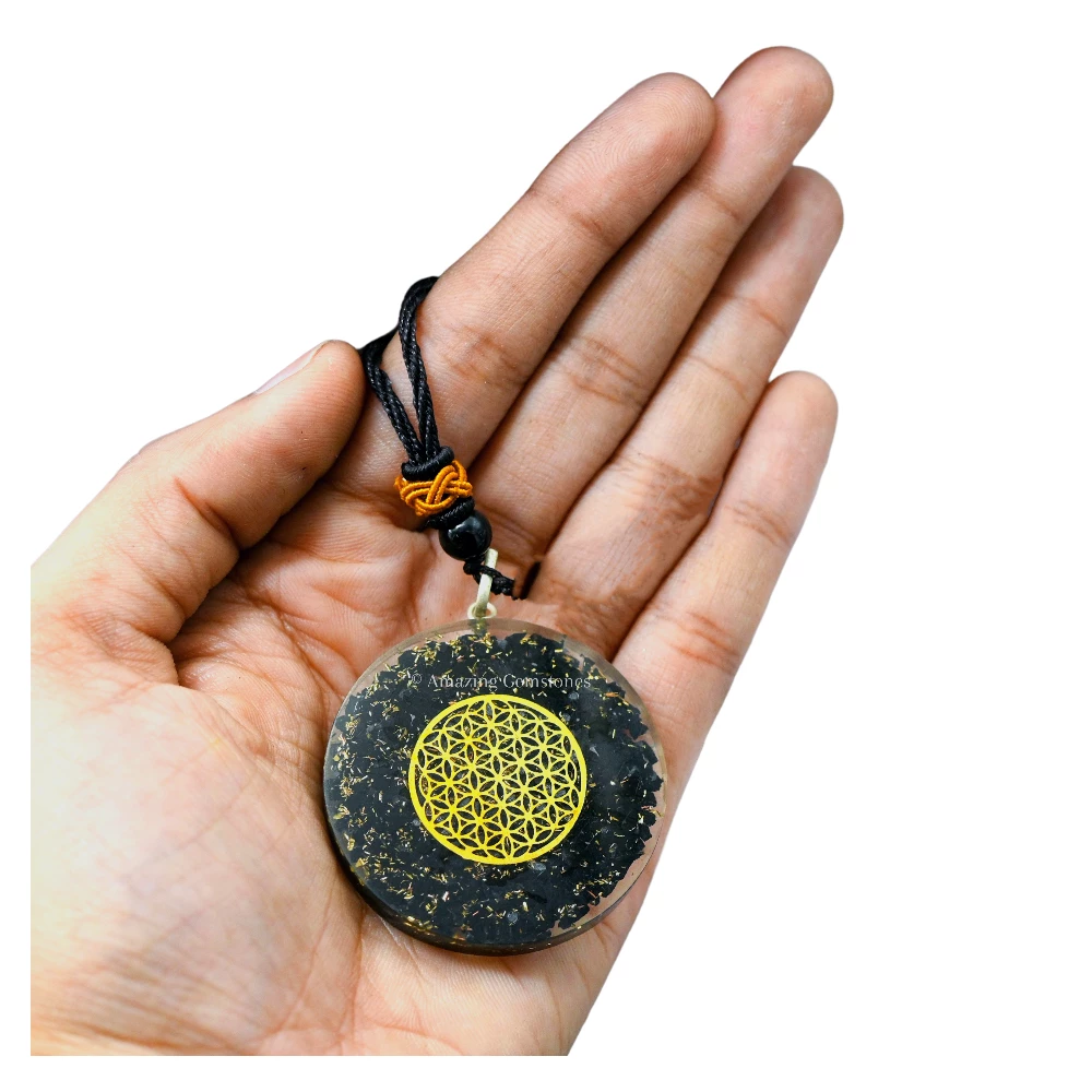 Shungite Necklace - Flower of Life