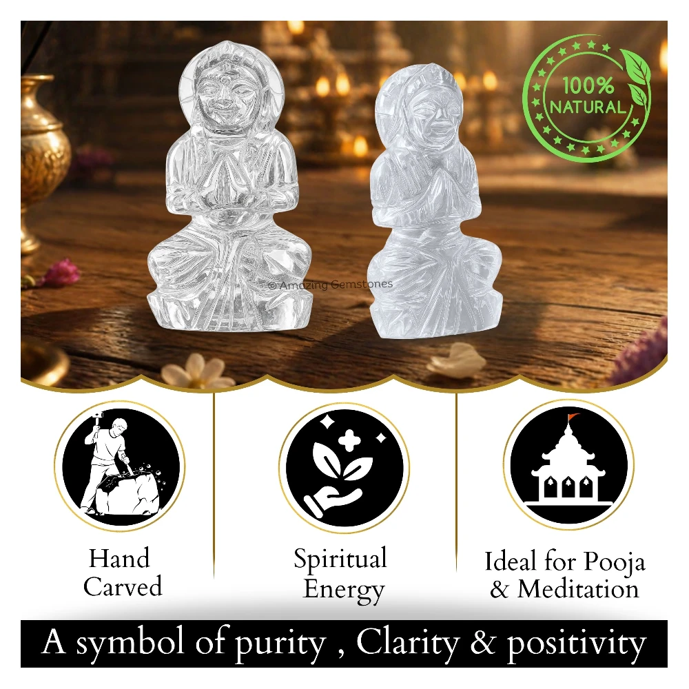 Clear Quartz Laxmi Ji (20-30 Gram)