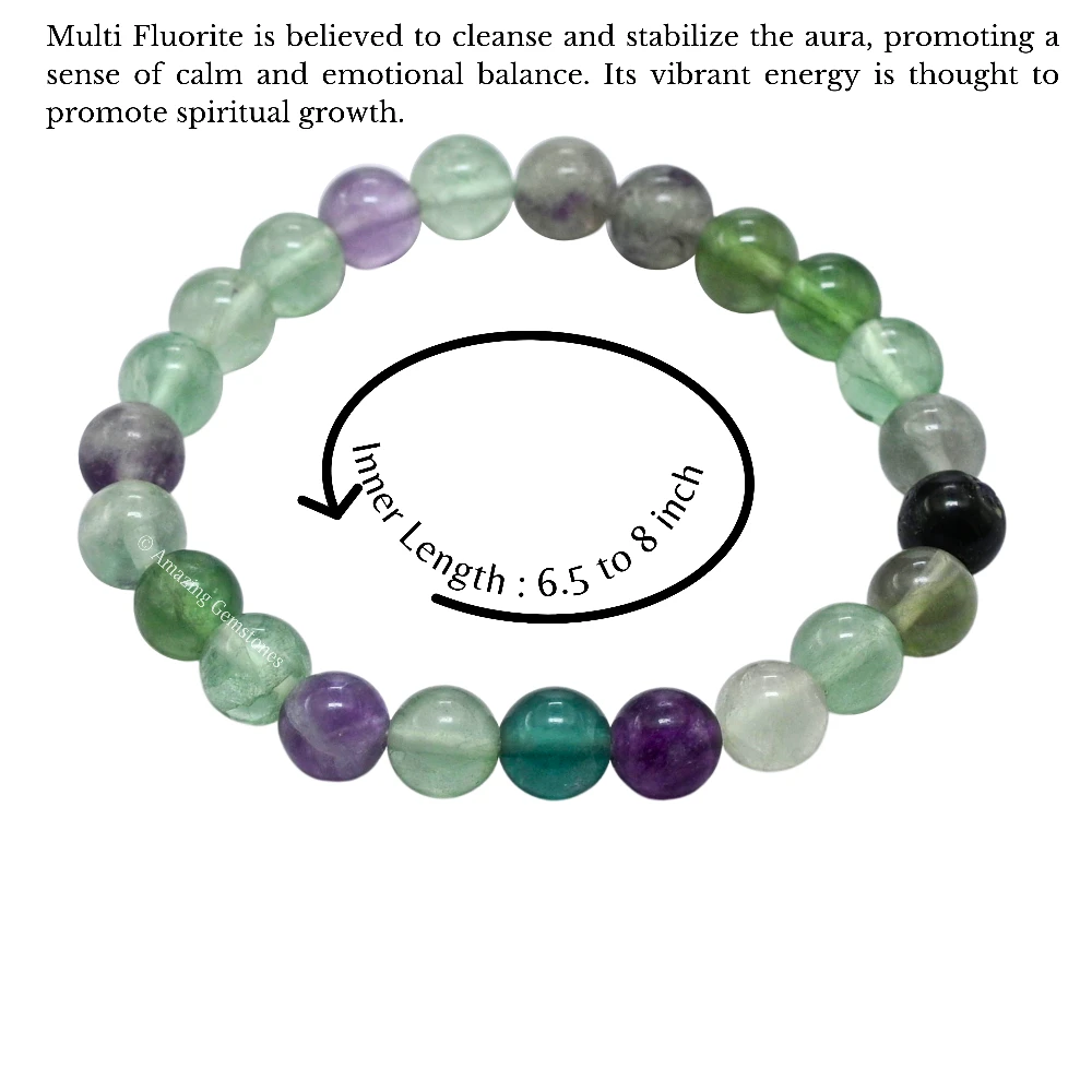 Multi Fluorite Bracelet (Strechable)