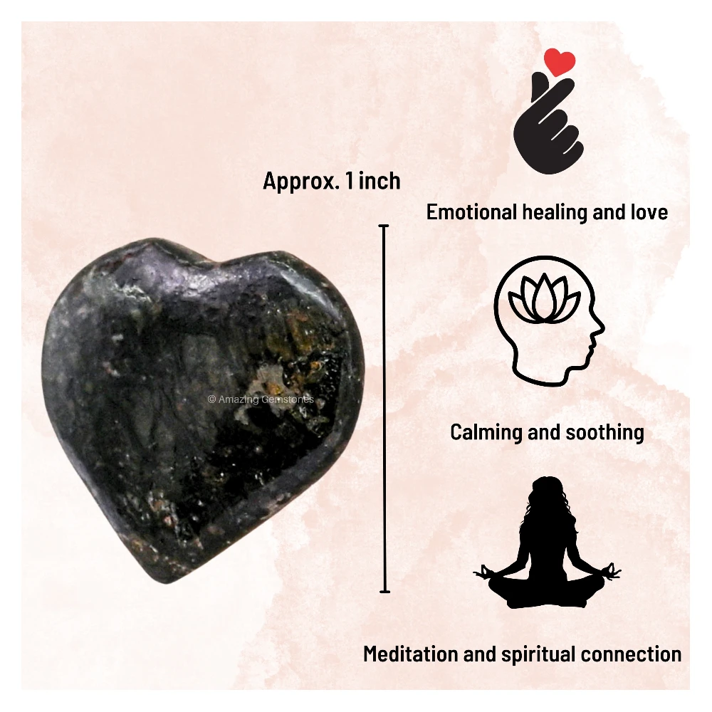 Nuummite Heart (Pack of 2)