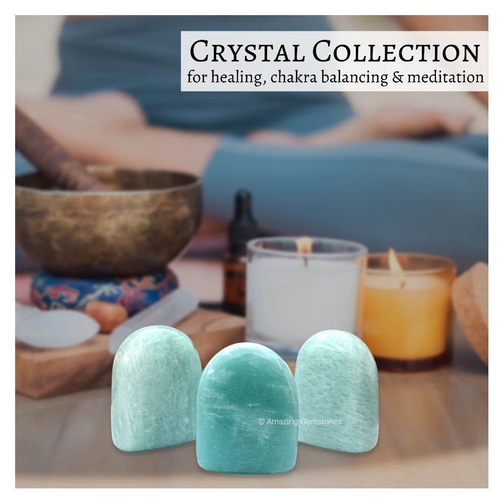 Amazonite Standing Palm Stone (Regular)