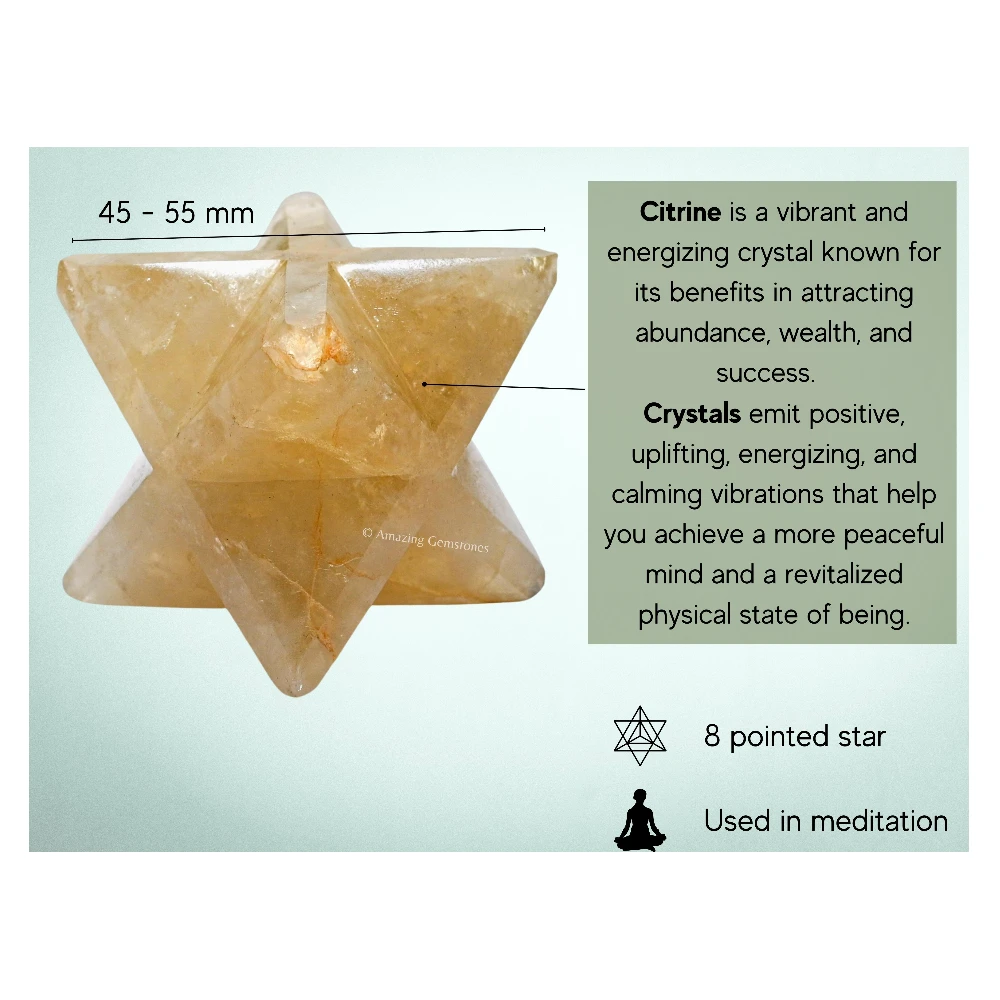 Citrine Merkaba (45-55 mm)