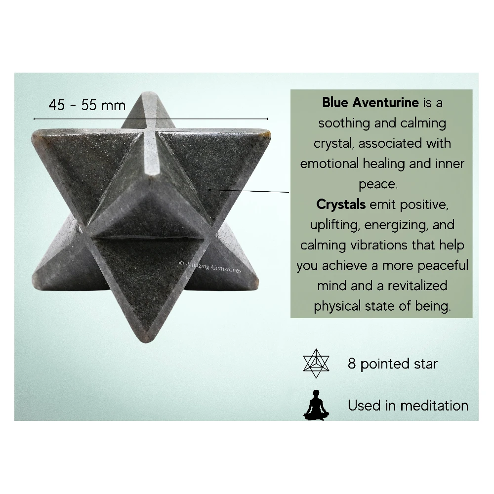 Blue Aventurine Merkaba (45-55 mm)
