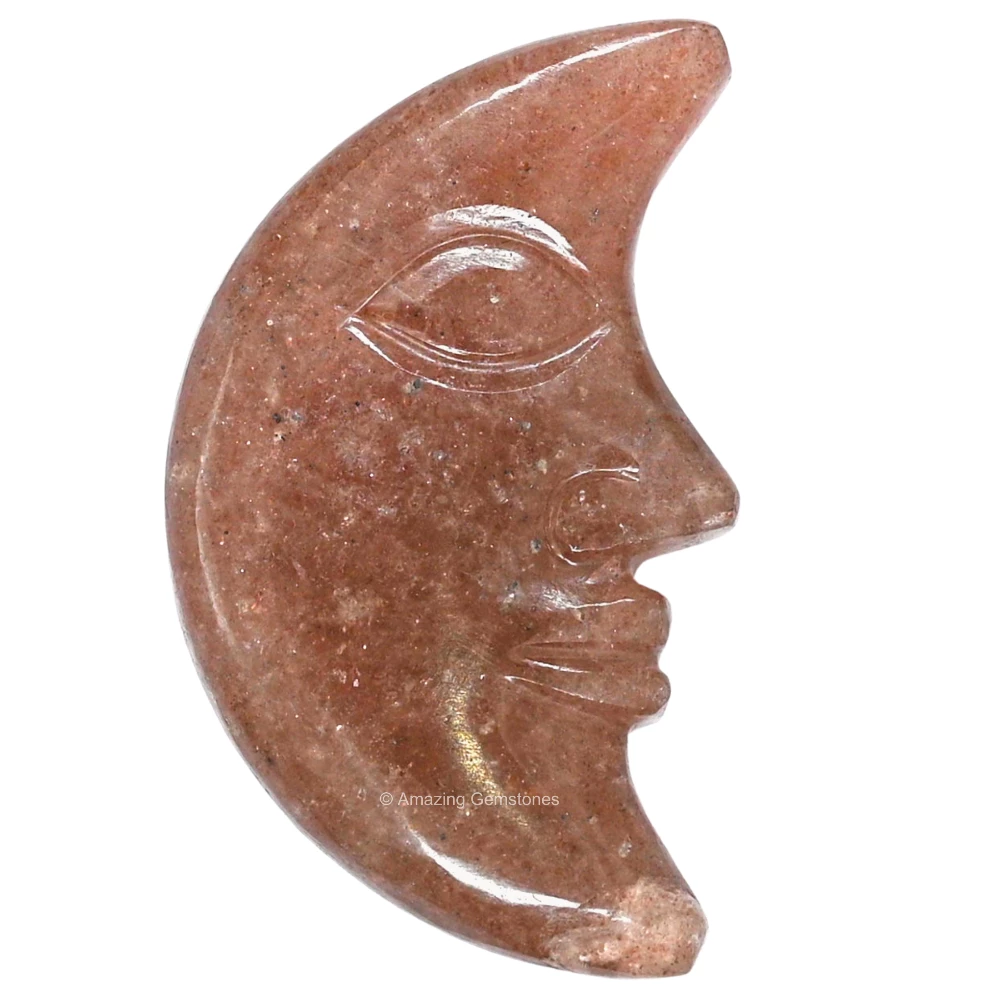 Strawberry Quartz Crescent Moon