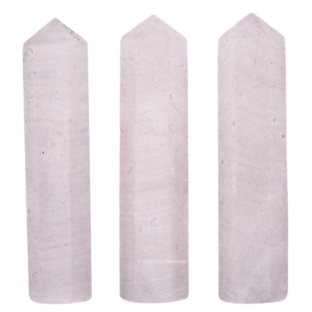Pink Calcite Pencil Points (Set of 3)