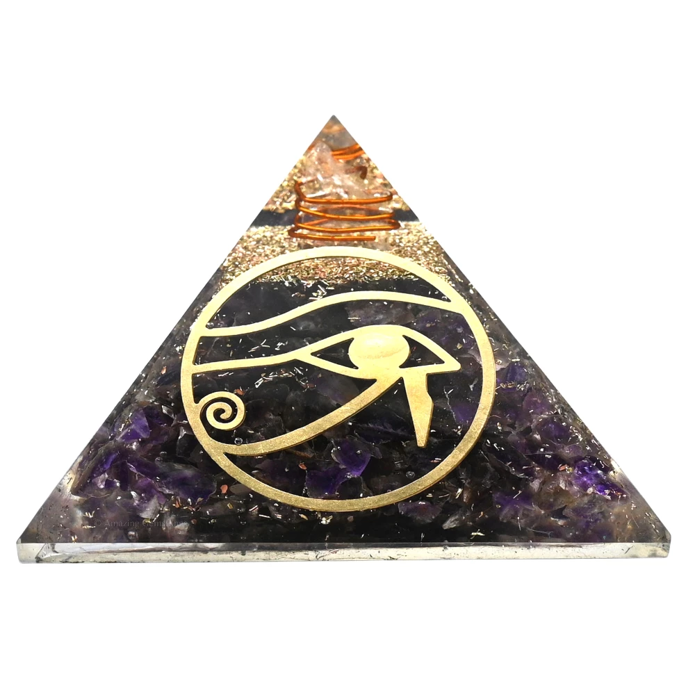 Amethyst Orgone Pyramid - Eye of Ra