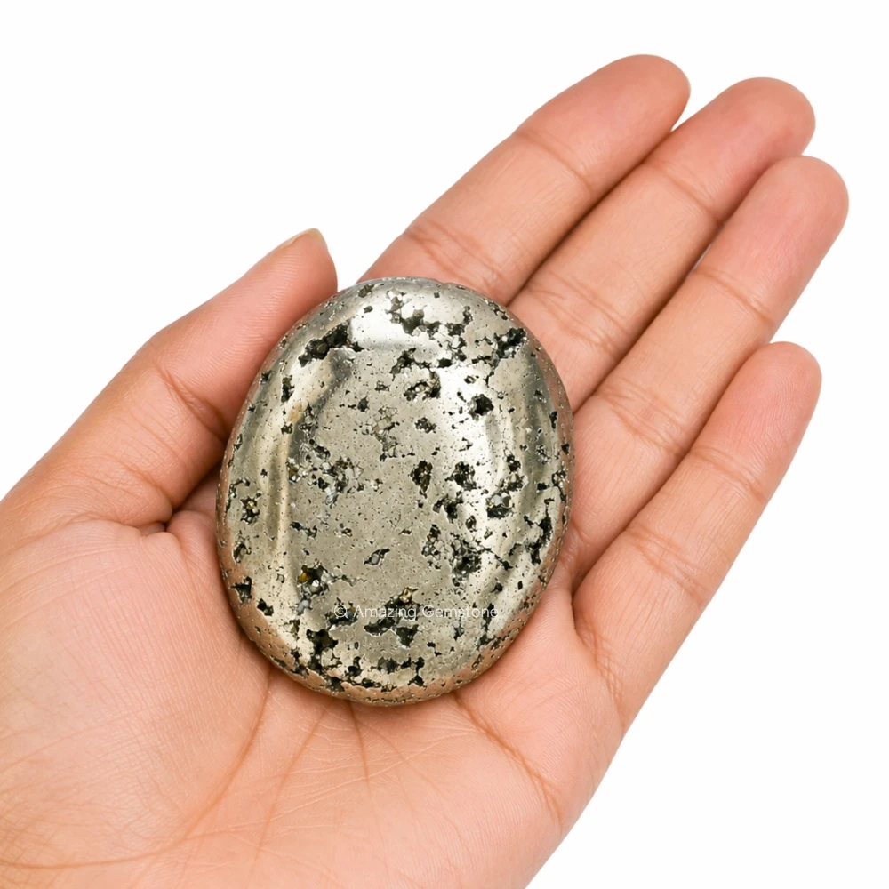 Raw Pyrite Palm Stone