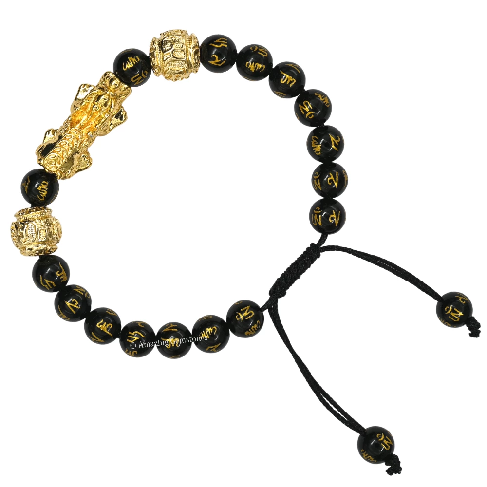 Feng Shui Bracelet Black Obsidian (Adjustable)