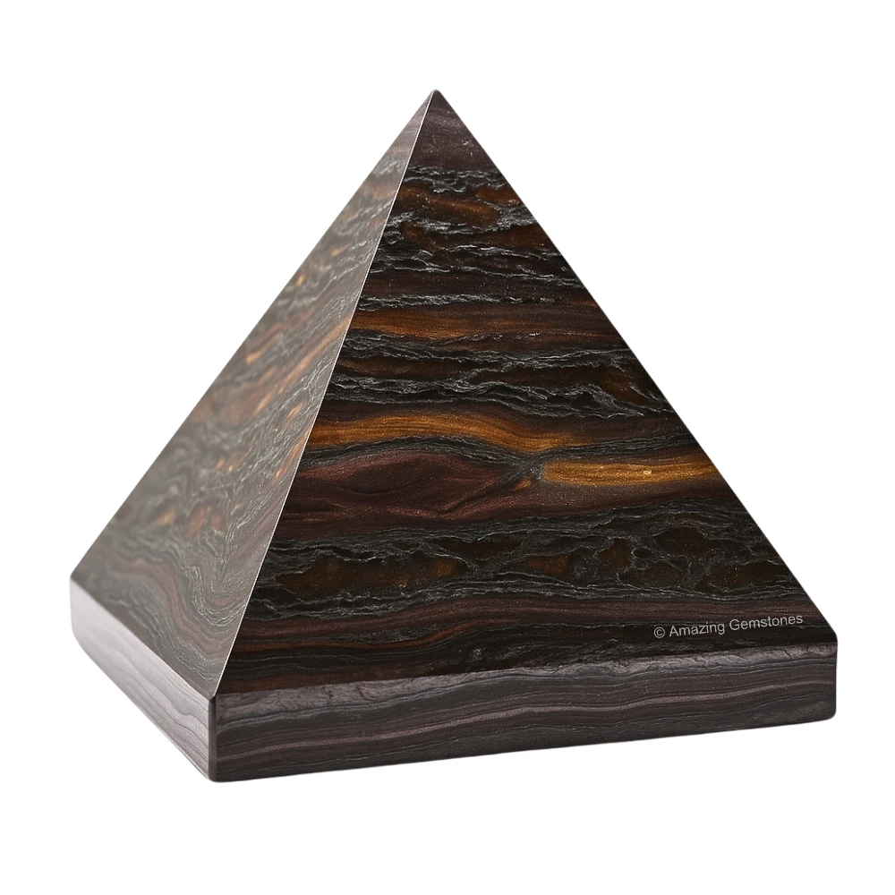 Iron Tiger Eye Pyramid (2 Inch)