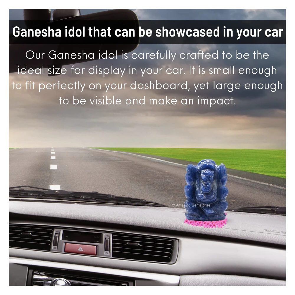 Sodalite Ganesha Crystal Idol