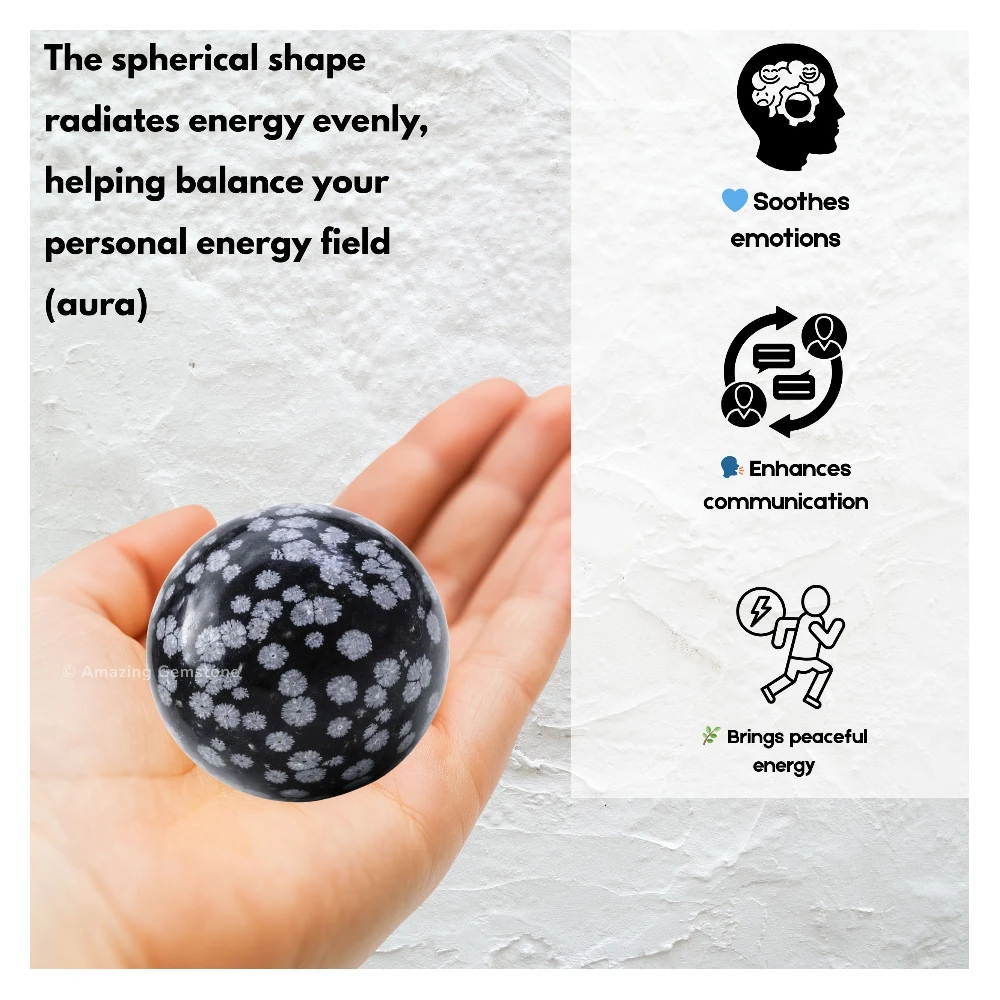 Snowflake Obsidian Sphere (1.5 Inch)