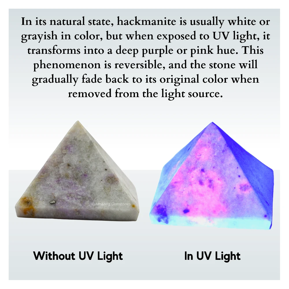 Hackmanite Pyramid (1.5 Inch)