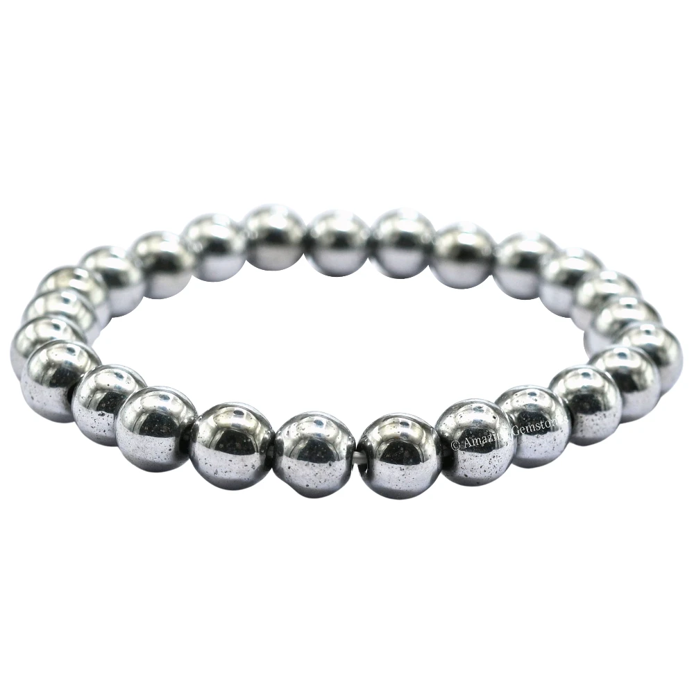 Silver hematite Bracelet (Strechable)