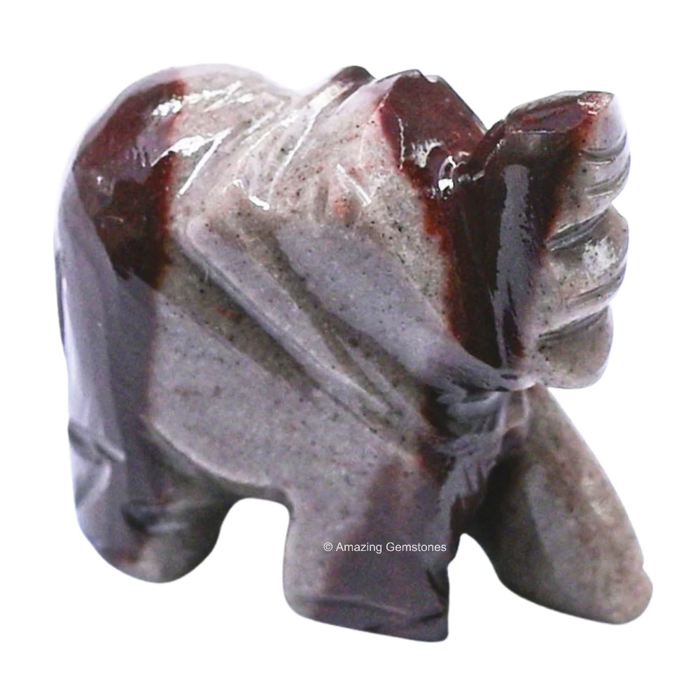 Narmada Shiva Lingam Mini Elephant Crystal Figurine