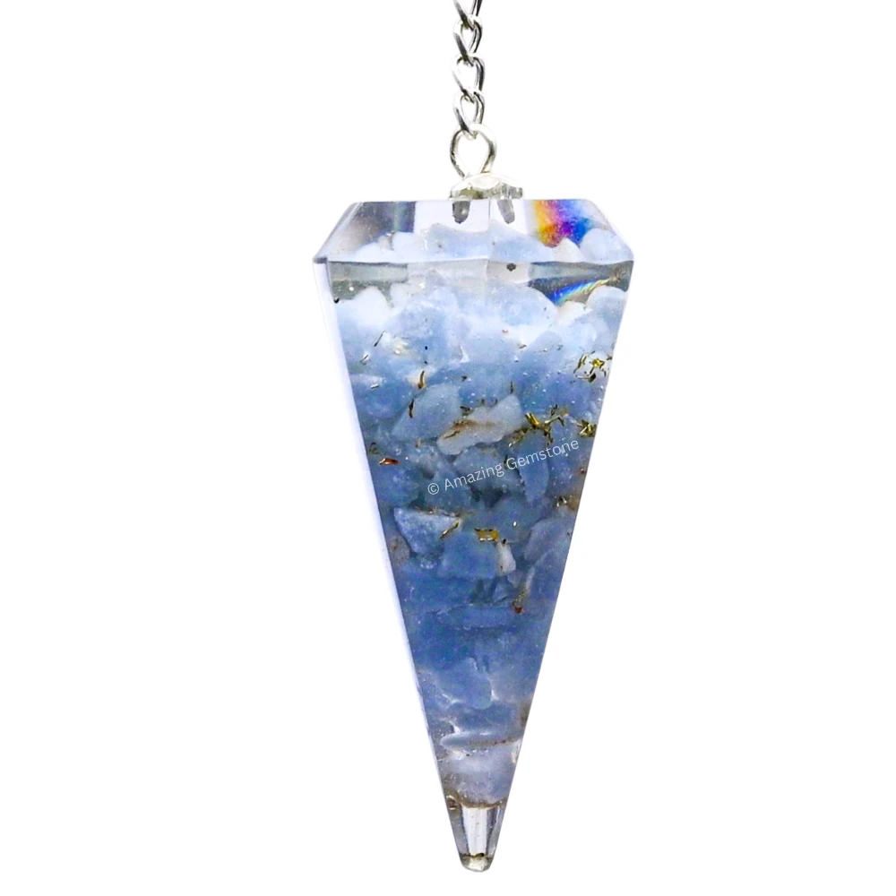 Angelite Orgone Pendulum