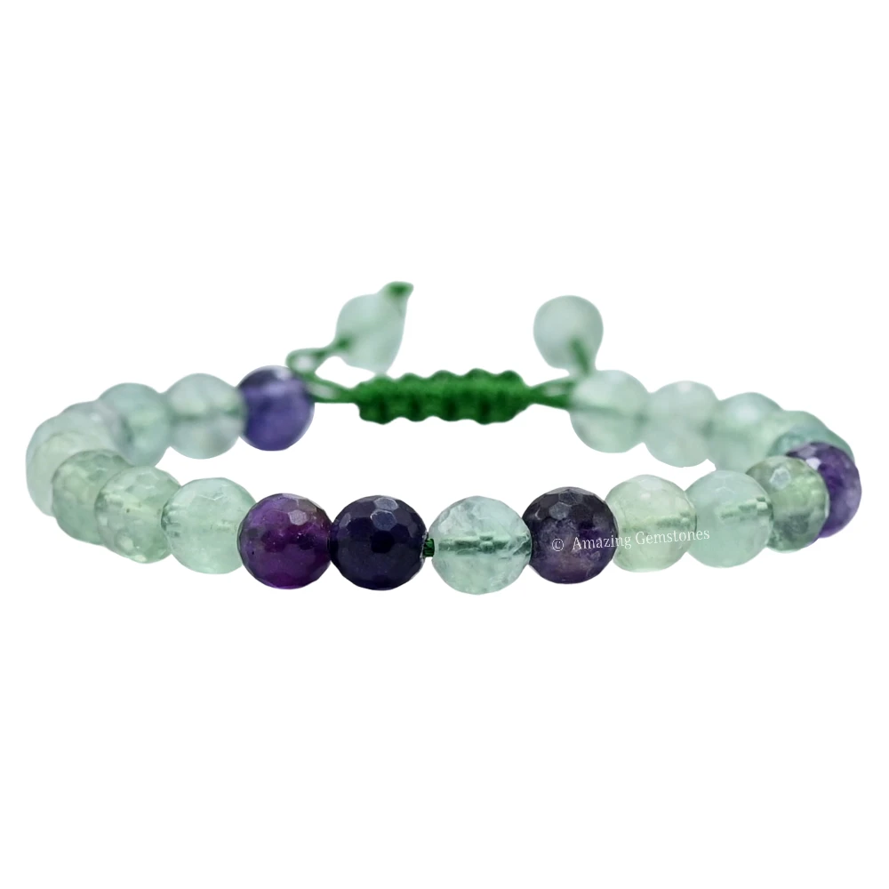 Multi Fluorite Bracelet (Faceted-Adjustable)