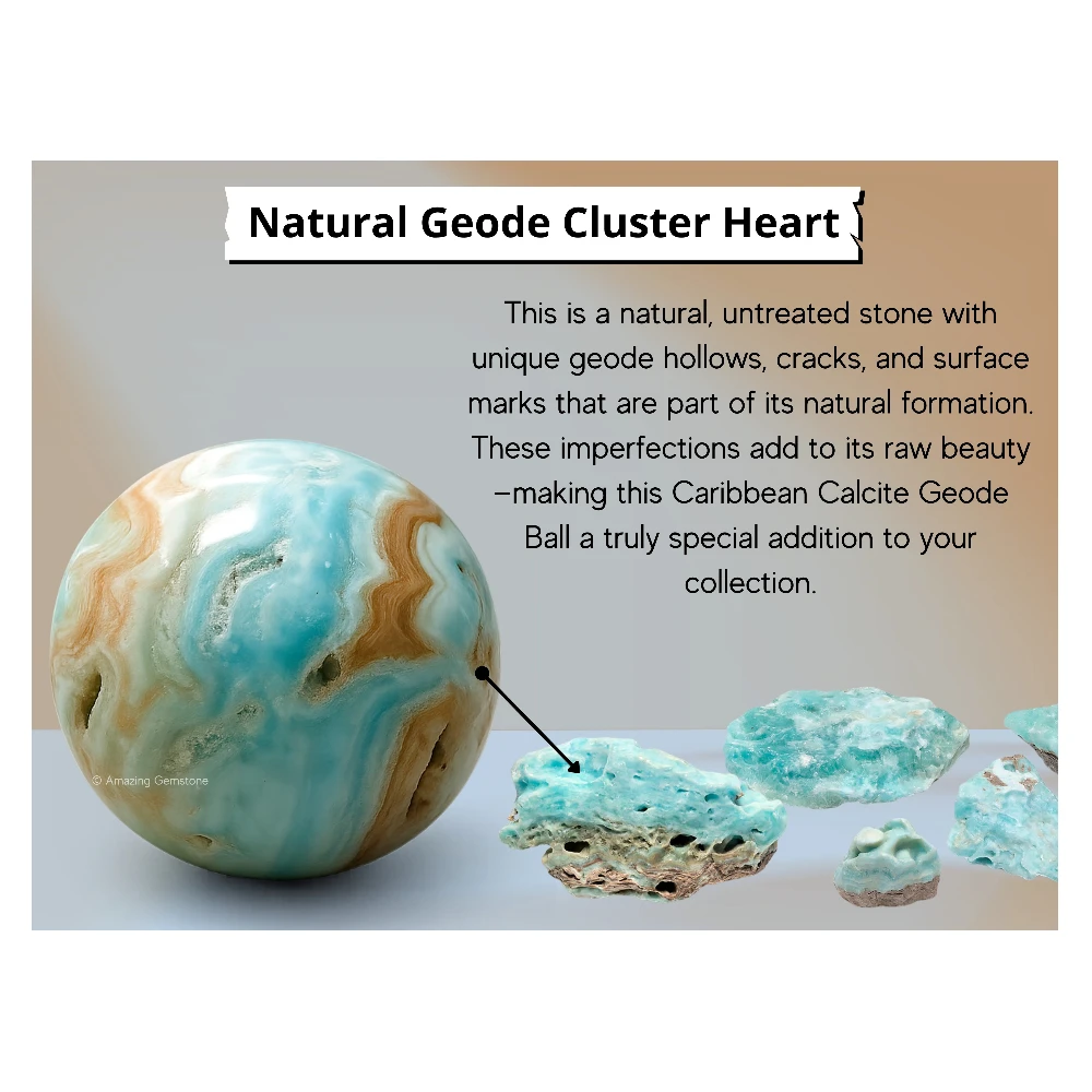 Caribbean Calcite Sphere (1.5 Inch)