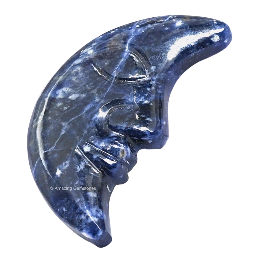 Sodalite Crescent Moon