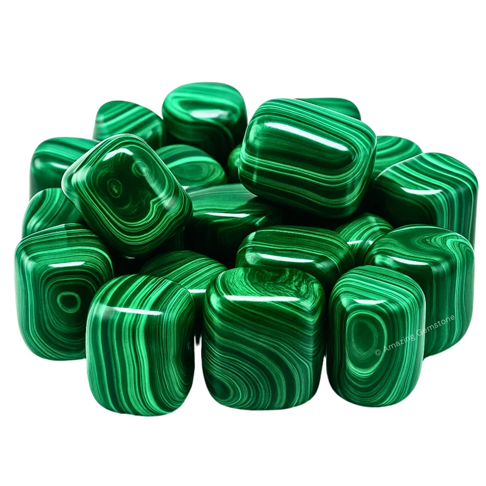 Tumbled Malachite Crystals Stones (1000+ Carats)