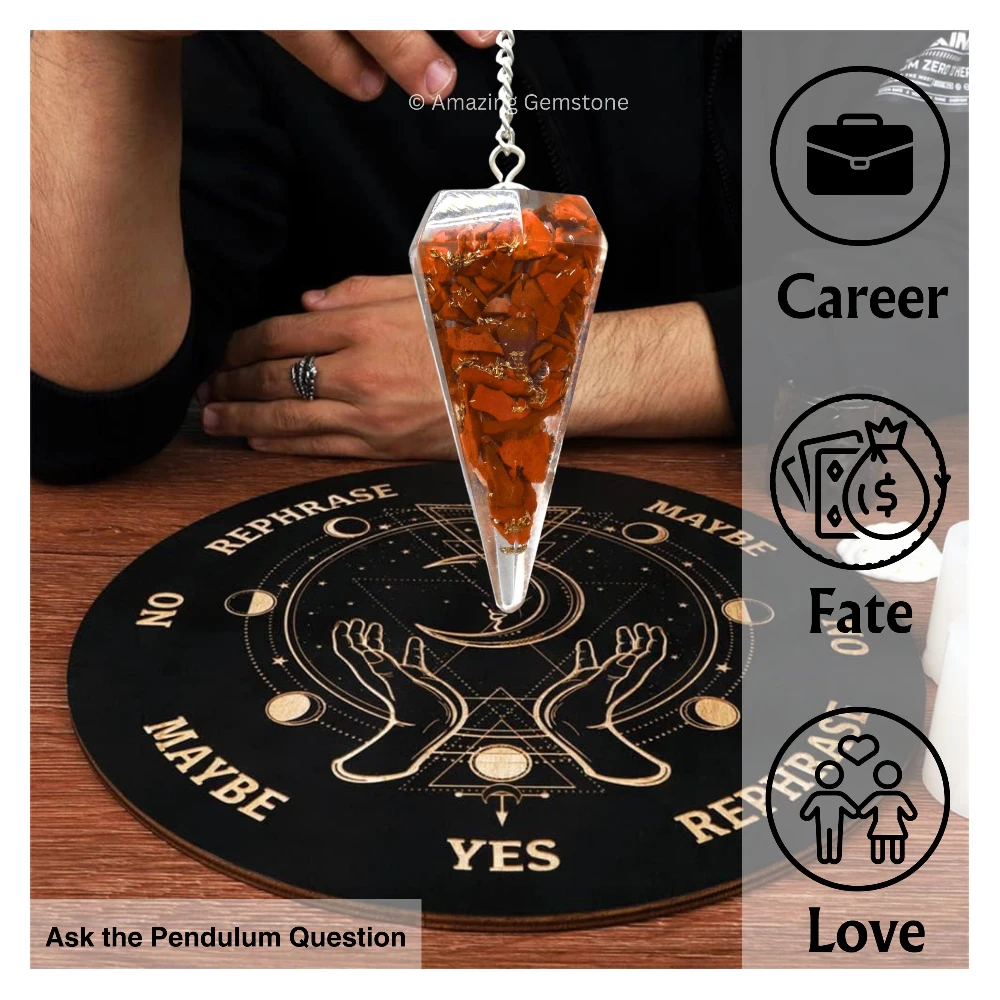 Red Jasper Orgone Pendulum