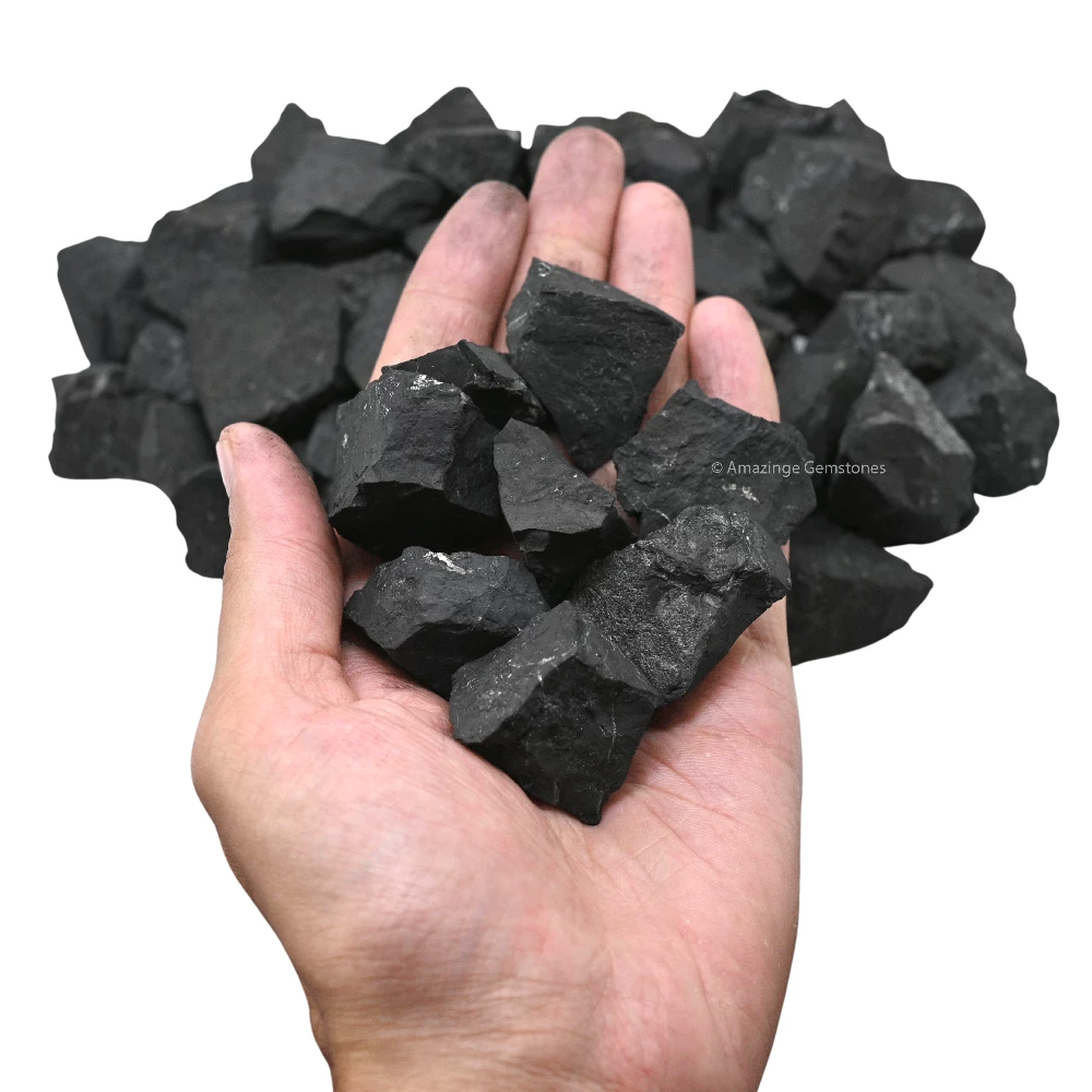 Shungite Raw Stones for Water Purification - 30 to 70mm (5 Pieces)
