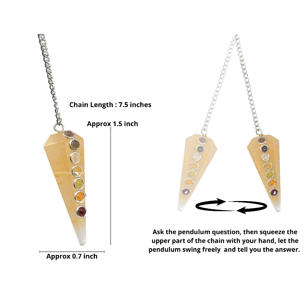 Yellow Aventurine Chakra Crystal Pendulum