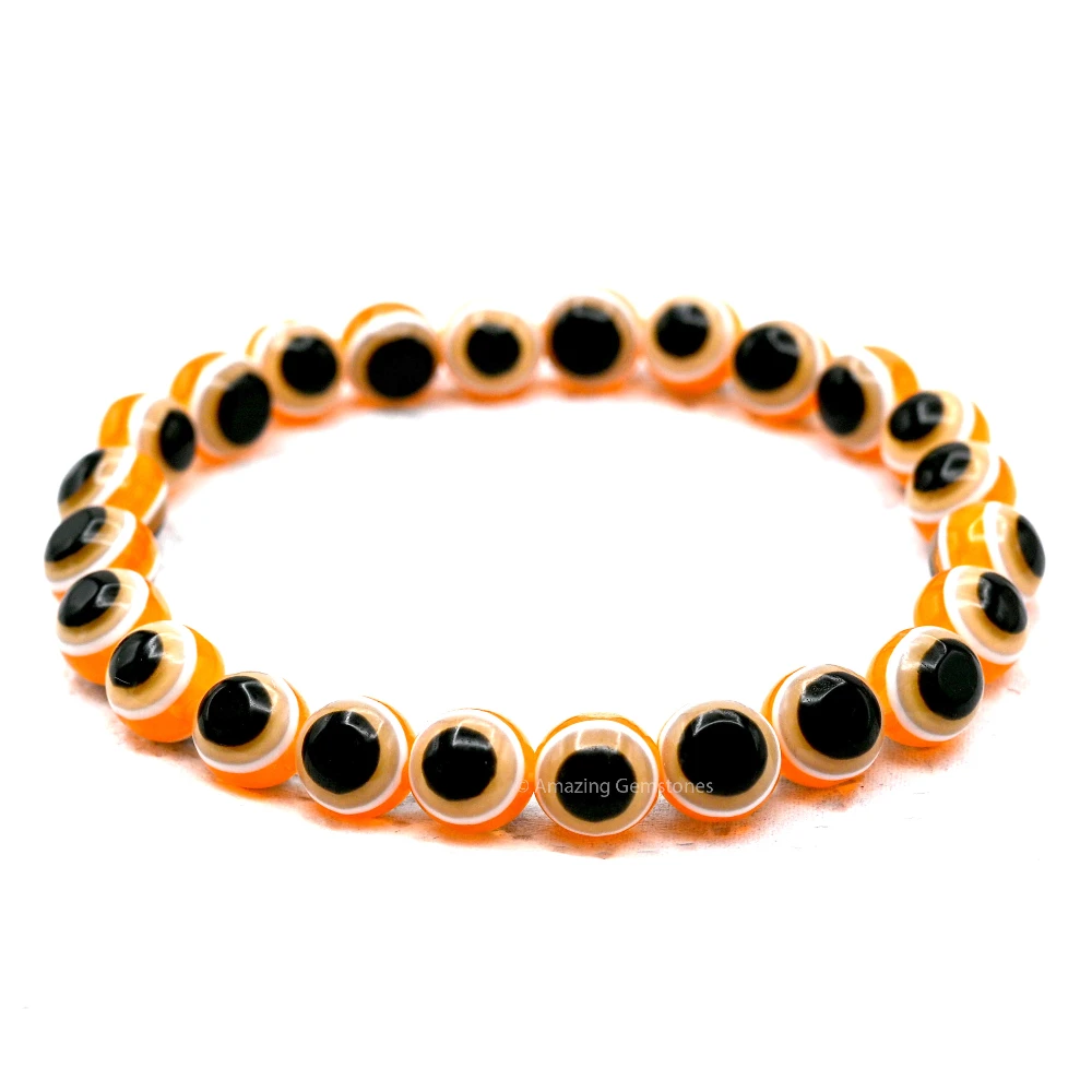Orange Evil Eye Bracelet