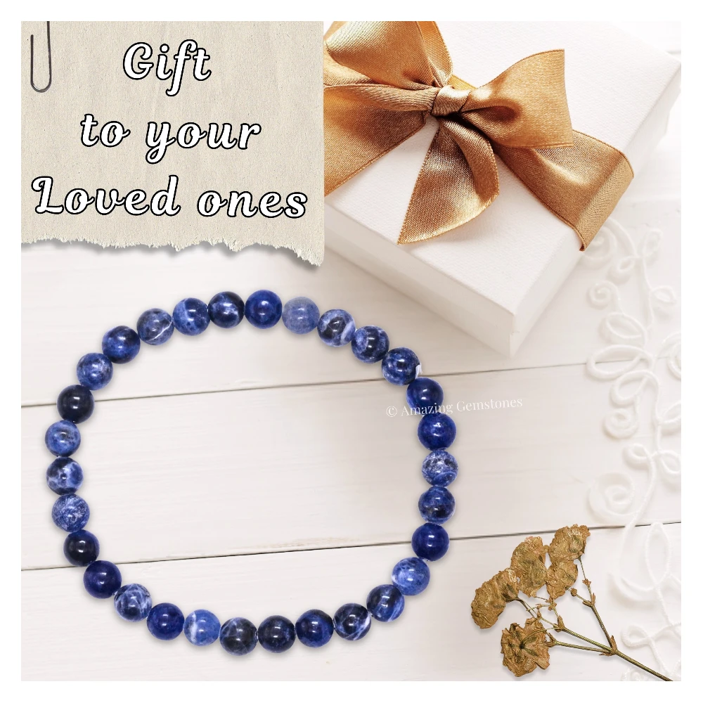 Sodalite Healing Crystal Bracelets - 6mm Beads