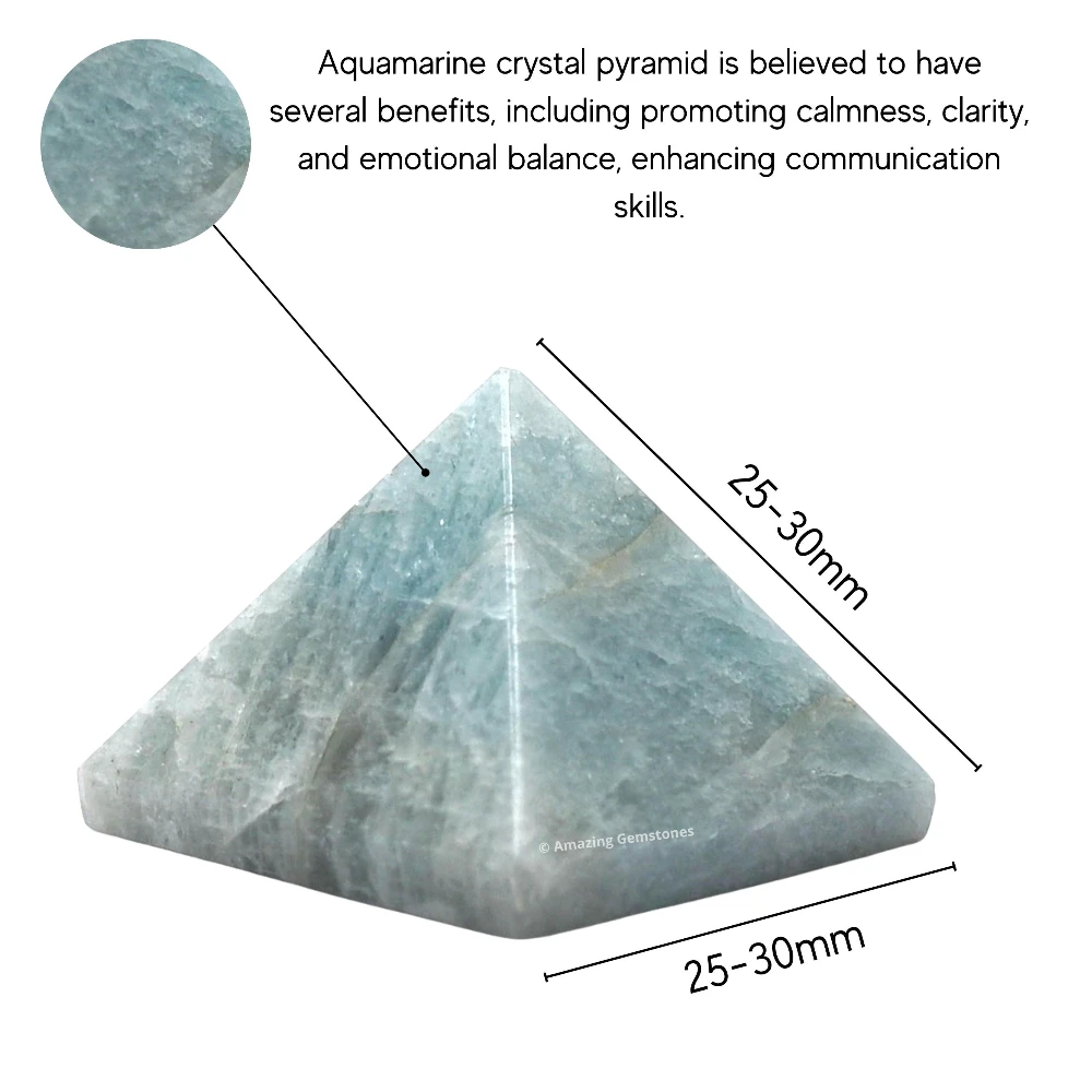 Aquamarine Pyramid (1 Inch)