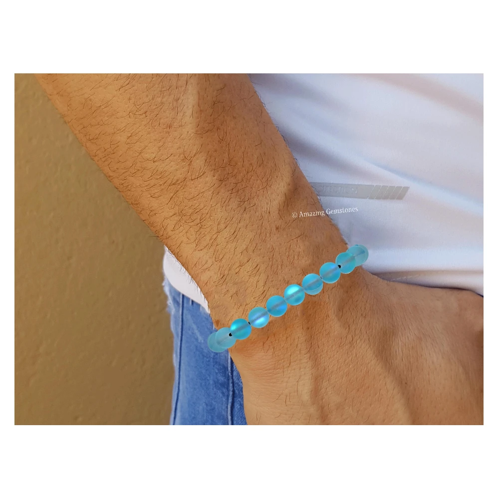 Aquamarine Mermaid Bracelet (Adjustable)