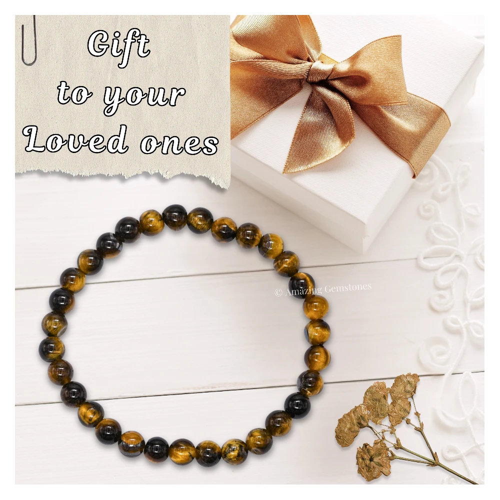 Tiger Eye Healing Crystal Bracelets - 6mm Beads