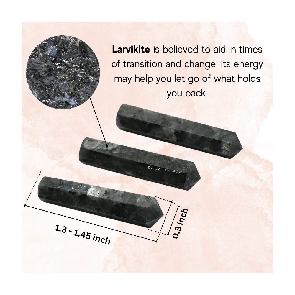 Larvikite Pencil Points (Set of 10)