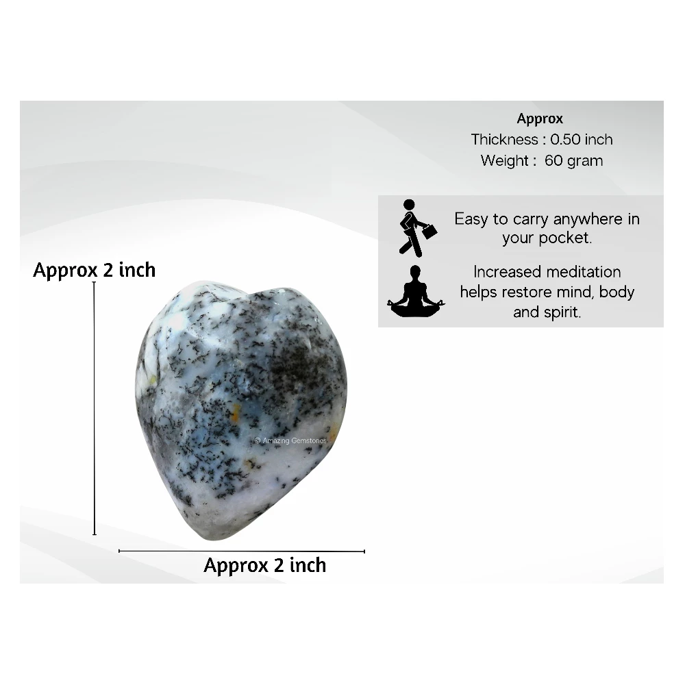 Dendrite Opal Heart