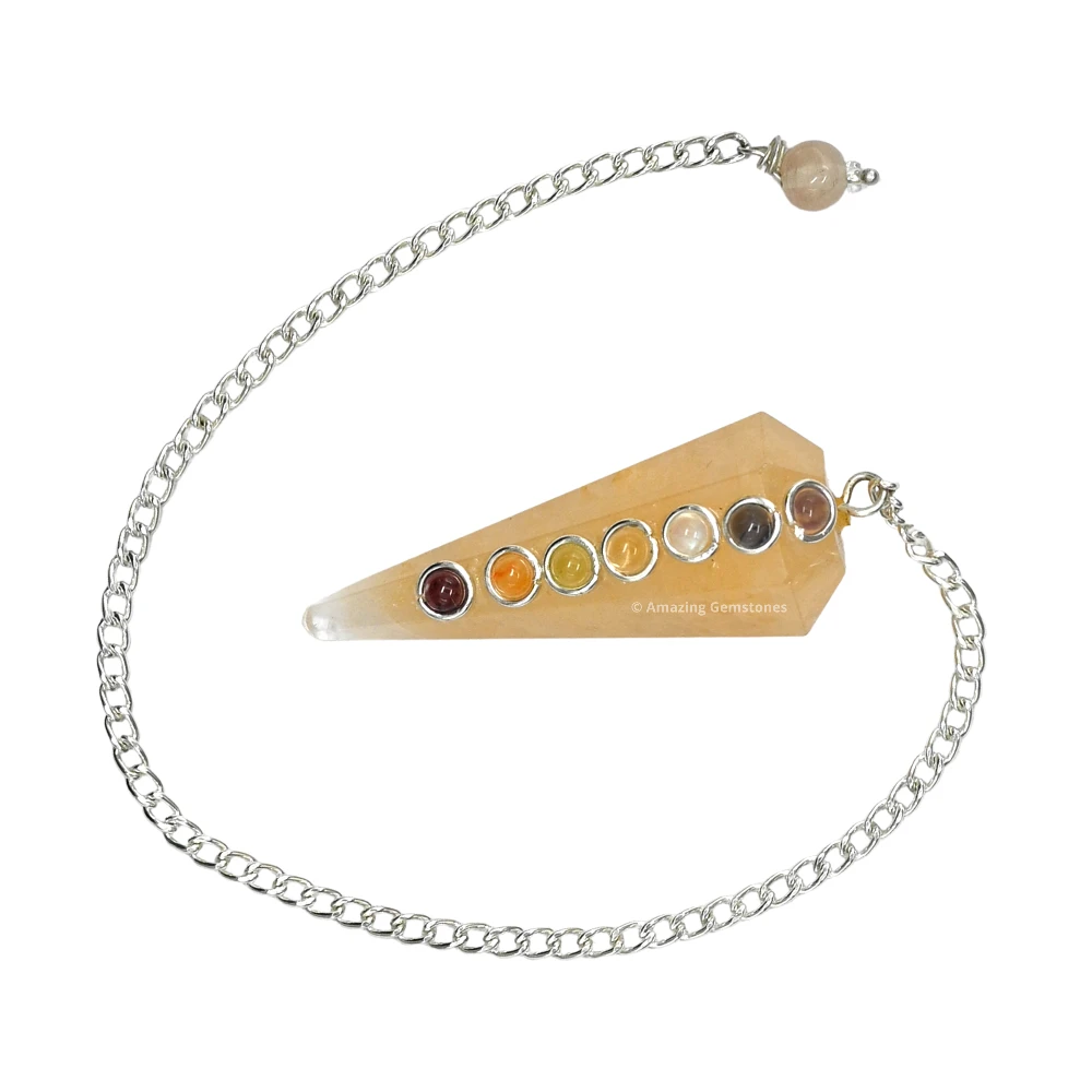 Yellow Aventurine Chakra Crystal Pendulum