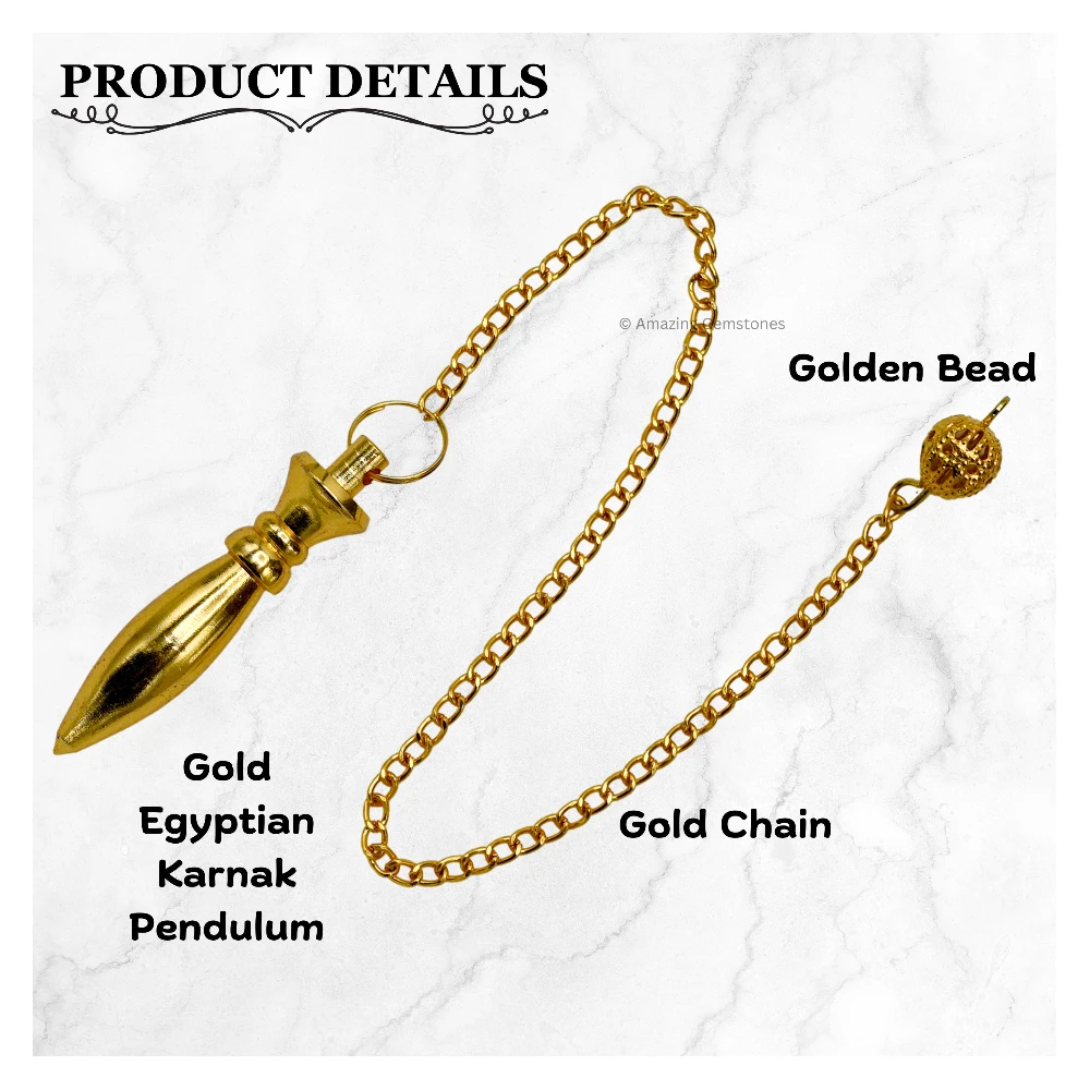 Copper Metal Pendulum - Gold Egyptian Karnak (MP42)